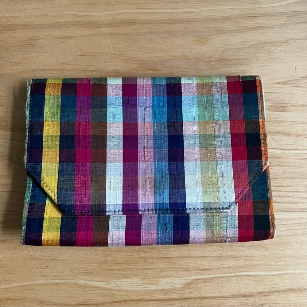 LAST CHANCE 6/20❗️- VTG Silk Plaid Madras Checkered Clutch